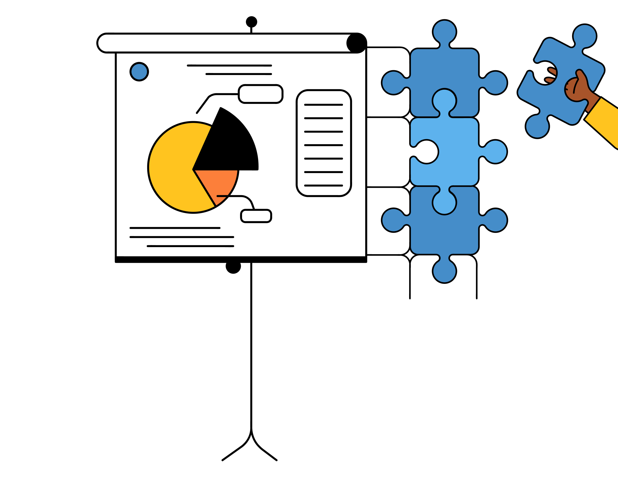 Illustration of data analysis and organization